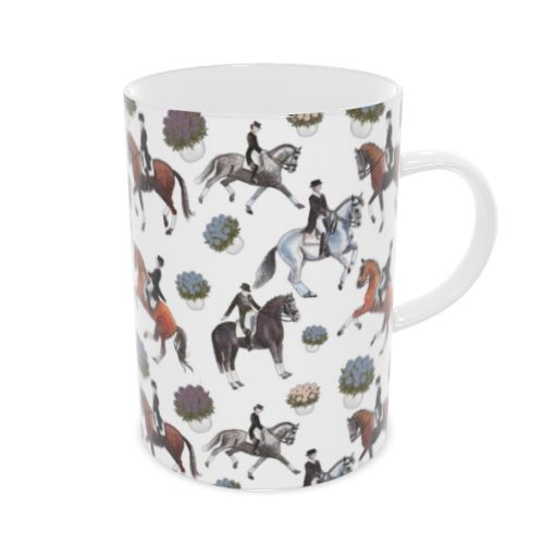 Bone China Dancing Dressage Horses Mug